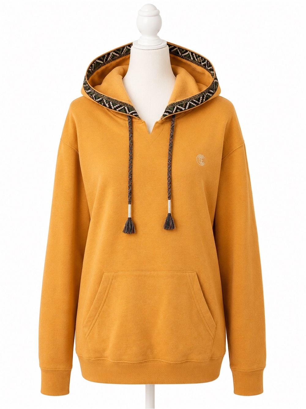 Element Hoodie Womens S Peach Boho Pullover Sweatshirt Tribal Trim Surf Skate